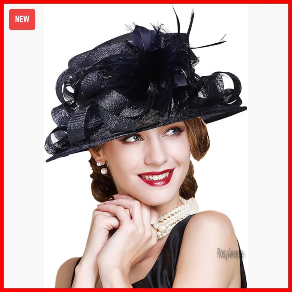 Adjustable Sinamay Fascinator Hat With Feathers And Bow For Special Occasions